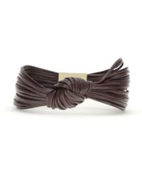 Bottega Veneta - Knot Leather Bracelet - Lyst