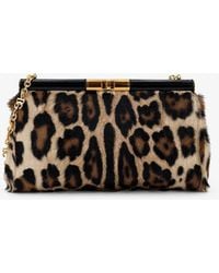 Dolce & Gabbana - Marlene Leopard Print Goatskin Shoulder Bag - Lyst