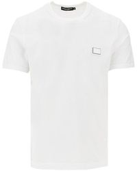 Dolce & Gabbana - Dolce&Gabbana Logo Plate T-Shirt - Lyst