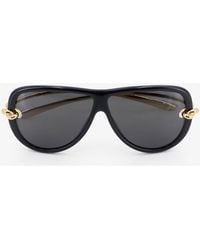 Bottega Veneta - Knot Aviator Acetate Sunglasses - Lyst