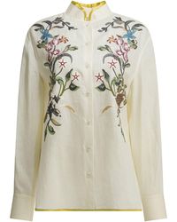 Valentino - Embroidered Casual Shirt Shirts White - Lyst
