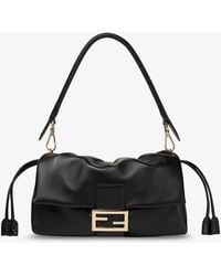 Fendi - Baguette Soft Medium Leather Shoulder Bag - Lyst