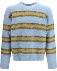 Dries Van Noten - Striped Crewneck Sweater - Lyst
