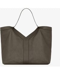 Saint Laurent - Y Oversize Leather Tote Bag - Lyst