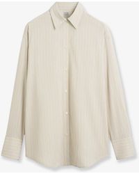 TOTEME - Viscose And Silk Blend Shirt With Striped Pattern - Lyst