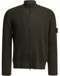 Stone Island - Full Rib Zip-Up Sweater - Lyst
