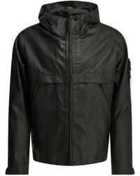 Stone Island - "Leather Organza" Leather Jacket - Lyst