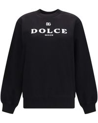 Dolce & Gabbana - Dolce & Gabbana Cotton Logo Crewneck Sweatshirt - Lyst