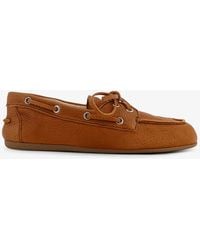 Miu Miu - Vintage Effect Leather Loafers - Lyst