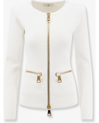 Elisabetta Franchi - Knitted Blazer With Zip - Lyst
