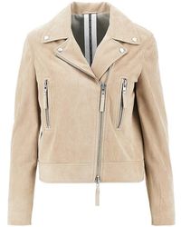 S.W.O.R.D - Suede Leather Biker Jacket - Lyst