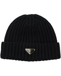 Prada - Wool Beanie - Lyst