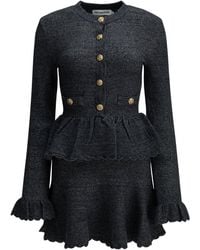 Self-Portrait - Short Knit Dress - Lyst