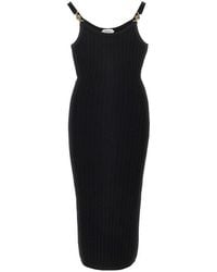 Versace - Knitted Midi Dress With Medusa Motif - Lyst