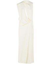 Sportmax - 'Ebbri' Asymmetrical 'Ecru' Viscose Dress - Lyst
