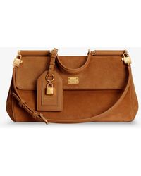Dolce & Gabbana - Dolce & Gabbana My Sicily Suede Shoulder Bag - Lyst