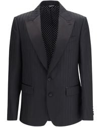 Dolce & Gabbana - Striped Peak-Lapel Blazer - Lyst
