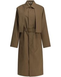 AURALEE - Wool Trench Coat - Lyst