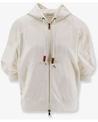 Moncler - Cotton Sweatshirt With Nylon Sleeves - Lyst