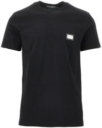 Dolce & Gabbana - Logo Plate T-Shirt - Lyst