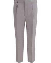Prada - Tailored Cotton Poplin Pants - Lyst