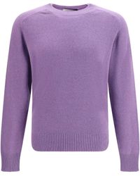 Brooksfield - Crewneck Sweater Aubergine - Lyst