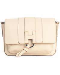 Hogan - Flap Trend Ivory Leather Shoulder Bag - Lyst