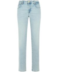 7 For All Mankind - Calie Straight Light Jeans - Lyst