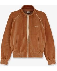 Chloé - Chenille Sweatshirt With Logo - Lyst