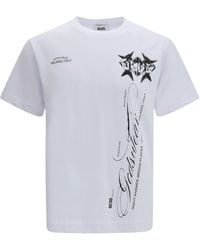 Gcds - History Print Cotton T-Shirt Optic - Lyst