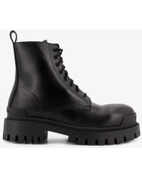 Balenciaga - Leather Boots With Maxi Rubber Sole - Lyst
