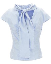 ARMARIUM - 'Arielle' Striped Poplin Top - Lyst