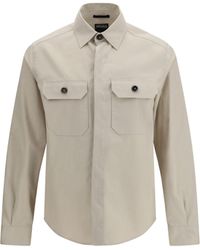 ZEGNA - Linen Wool And Silk Shirt Jacket - Lyst