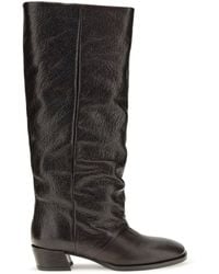 P.A.R.O.S.H. - High Leather Boots - Lyst