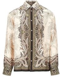 Etro - Printed Silk Shirt - Lyst