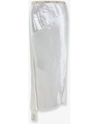 Celine - Viscose Satin Midi Skirt - Lyst
