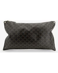 Celine - Pillow Bag Triomphe Canvas Maxi Clutch - Lyst
