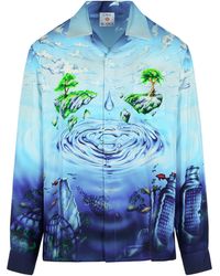 CASABLANCA - 'Lost Atlantis' Silk Shirt - Lyst