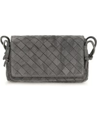 Bottega Veneta - Notturno Clutch Obsidian - Lyst