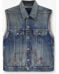 Rick Owens - Sleeveless Denim Jacket - Lyst
