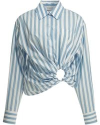 Max Mara - Striped Cut Out Shirt Light - Lyst
