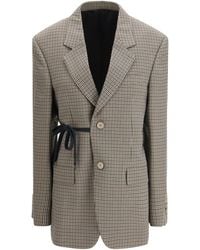 Balenciaga - Single-Breasted Vichy Jacket - Lyst