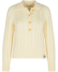 Bally - Ivory Extrafine Merino Wool Sweater - Lyst