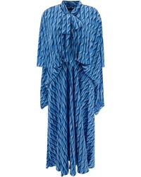 Balenciaga - Printed Dress - Lyst