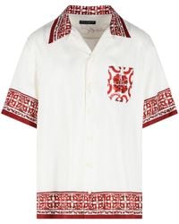 Dolce & Gabbana - Dolce & Gabbana 'Maiolica Rubino' Silk Shirt - Lyst