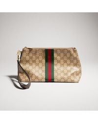 Gucci - Small Pouch Gg Web Detail - Lyst