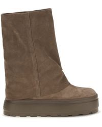 Casadei - Double Face Suede High Boots Caribou - Lyst