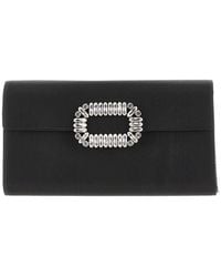 Roger Vivier - 'Sexy Choc' Satin Clutch - Lyst