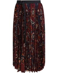 Sacai - Floral Print Skirt - Lyst