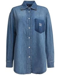 Miu Miu - Cotton Shirt With Logo - Lyst